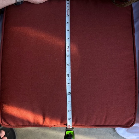 16" Sunbrella Chair Seat Cushion Indoor Outdoor Red Home Decor gently Preowned - Picture 5 of 5